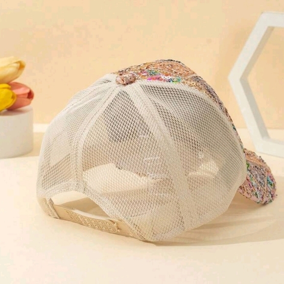 🤎🔹️Glitter mesh trucker baseball cap ✨️🤎 - Picture 5 of 6